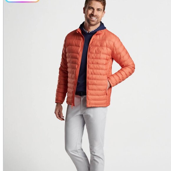 Peter Millar All Course Quilted Puffer Jacket in Burning Sunset Size Large NWT - Picture 12 of 12